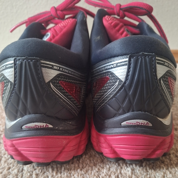 Brooks GLYCERIN 14 Running Shoes Gray And Pink 3D Stretch Print WOMEN Size 7BBro - Picture 5 of 10